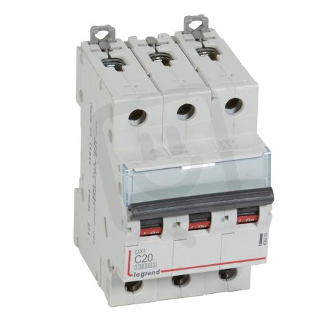 DX3 JISTIČ, 3 PÓLOVÝ, CHAR. C,20A 10000A/16KA LEGRAND 409255