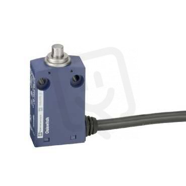 Polohový spínač plast miniaturní, kabel 1m kovový čep 1V+1Z mžik. XCMN2110L1