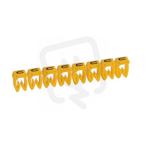 CAB3 PÁS ZNAČEK ''U'' ČERNÁ NA ŽLUTÉM POZADÍ 25KS PRO KABELÁŽ DO 0,5MM2