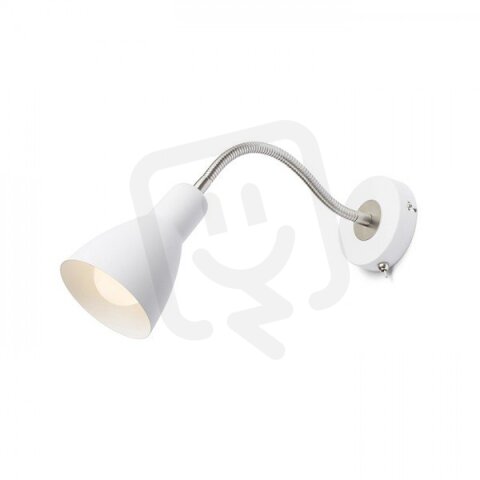 KAYA nástěnná bílá matný nikl 230V E27 28W RENDL R12898