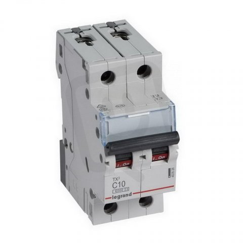 TX3 JISTIČ, 2 PÓLOVÝ, CHAR. C, 10A 6000A LEGRAND 403526