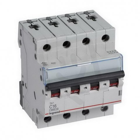 TX3 JISTIČ, 4 PÓLOVÝ, CHAR. C, 16A 6000A LEGRAND 403562