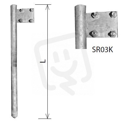 Zemnící tyč ZTP 1 + SR 03 K (plná pr. 25 mm) Kovoblesk 21449