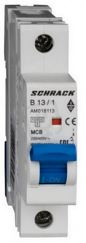 Instalační jistič AMPARO 10kA, B 13A, 1P SCHRACK AM018113--