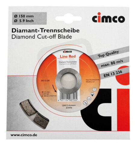 Diamantový řezný kotouč na dlaždice - 140 mm CIMCO 208756