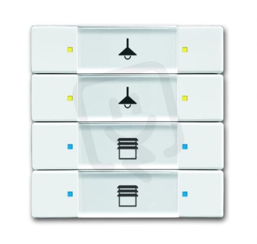 KNX Prvek ovládací 4-/8násobný studio bílá 6127/02-84-500 ABB 2CKA006117A0235