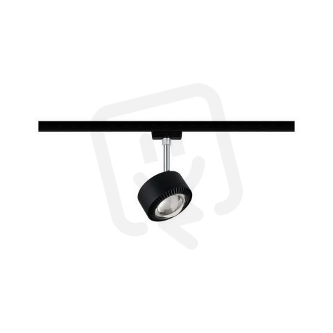 URail LED-spot Aldan 9W černá mat/chrom 2700K kov/umělá hmota stmívatelné 96927