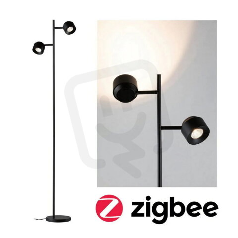 LED stojací svítidlo Smart Home Zigbee Puric Pane 2700K 2x3W černá 79780