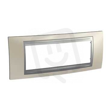 Unica Top Krycí rámeček šestimodulový, Nikl/Aluminium SCHNEIDER MGU66.106.039