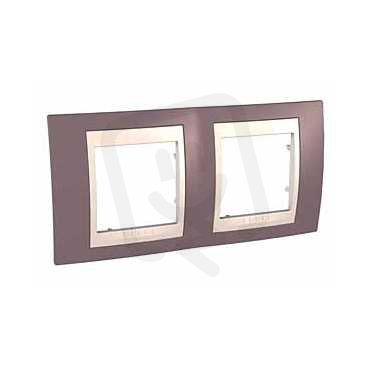 Unica Plus Krycí rámeček dvojnásobný, Mauve/Marfil SCHNEIDER MGU6.004.576
