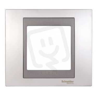 Unica Top Krycí rámeček jednonásobný, Cromo mat/Grafit SCHNEIDER MGU66.002.238
