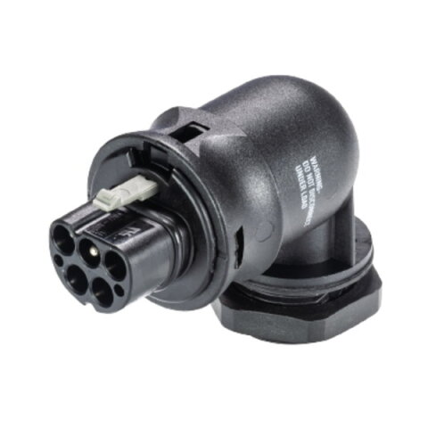 vidlice vestavná gesis RST, 5-pól, M25, šroubové svorky, úhlová 90°, černá