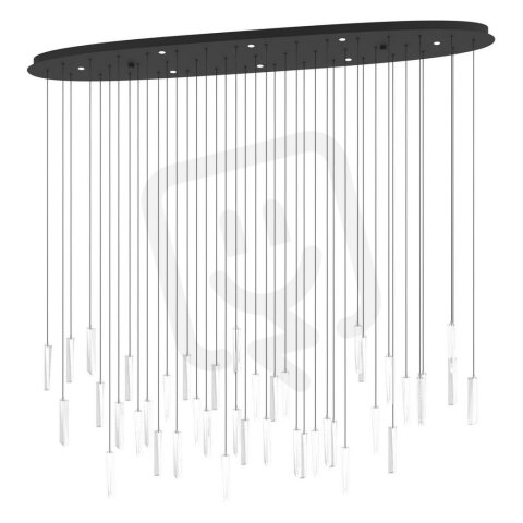 Závěsné svítidlo SARDENARA LED černá/KLAR LUFTEINSCHL. 8X5,4W EGLO 390349