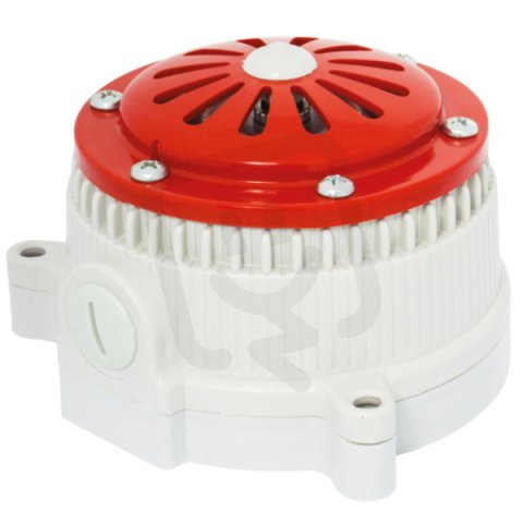 Houkačka MICROSAI I 12V AC IP65 95 dB M16 světle šedá přerušovaný tón 53530