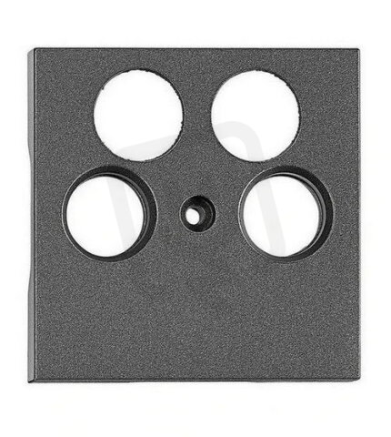 Kryt anténní zásuvky TV, typ HSAT-M, 4 otvory, antracit SCHRACK EV114311--