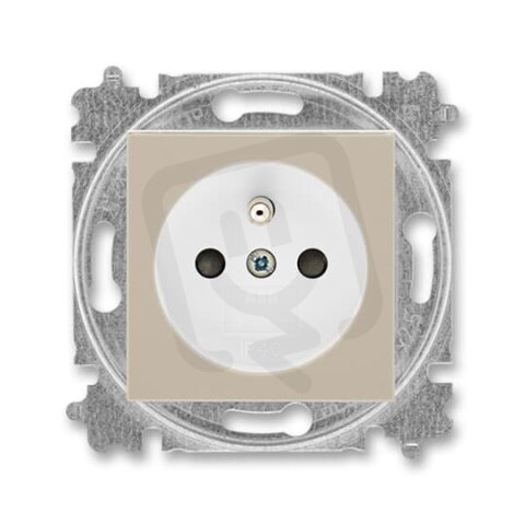 Kryt zásuvky Levit (5519H-A02357 18) macchiato/bílá ABB ND5519H-A2351 18
