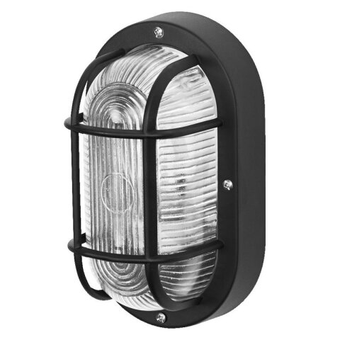 Bulkhead Essential Oval E27 Black OSRAM 4058075845589