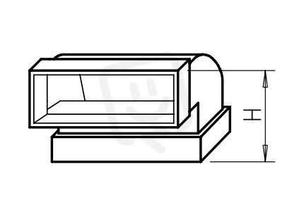 Svislé koleno plochého plastového potrubí FK-BV 150/90 HELIOS 2919
