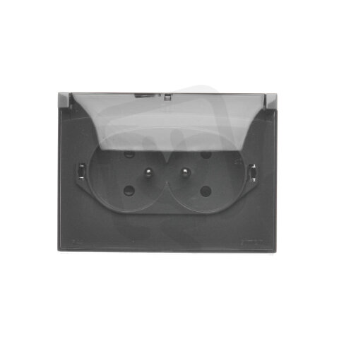 Zásuvka silová kompaktní 2 násobná typ E