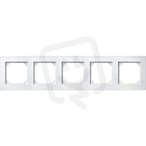 Rámeček Merten M-Plan, pětinásobný, polar white, matný plast SCHNEIDER 486519