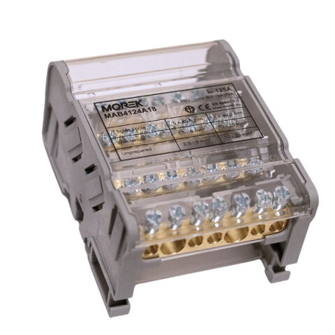 Distribuční blok MOBLOCK 4P 125A-7 4 pól - MAB4124A18