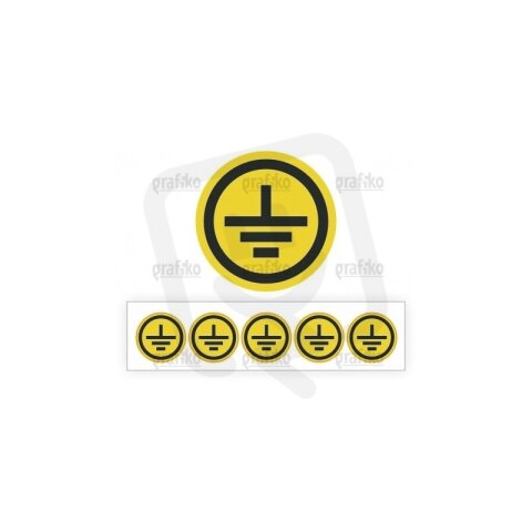 Uzemnění, proužek 5-ti ks ČERN/ŽL,pr. 20