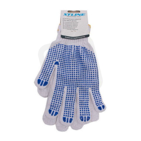 Rukavice s PVC terčíky Plover velikost 10'' (blistr) XTLINE JA132110/10B