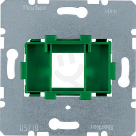 Nosná deska se zeleným úchytem pro 1-nás. Modular-Jack HAGER WDF4614G