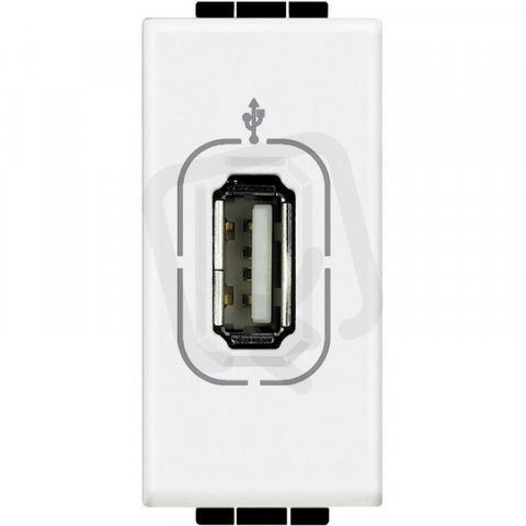 BTICINO LIVINGLIGHT USB ZÁSUVKA 1MODULOVÁ BÍLÁ N4285