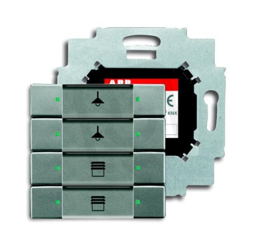 ABB KNX Prvek ovládací 4nás. se sběrnic. spojkou metalická šedá 6127/01-803-500