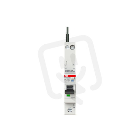 ABB DSE201 M B6 A10 kombinace jistič/chránič 1P+N 1M 10kA 6 A 10 mA B A