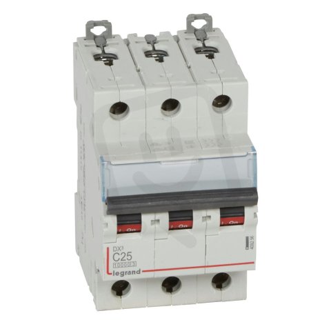 DX3 JISTIČ, 3 PÓLOVÝ, CHAR. C,25A 10000A/16KA LEGRAND 409256