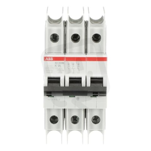 ABB SU203M-K1 jistič char. K 10kA 1A 3P  dle UL489 a CSA 22.2 No. 5