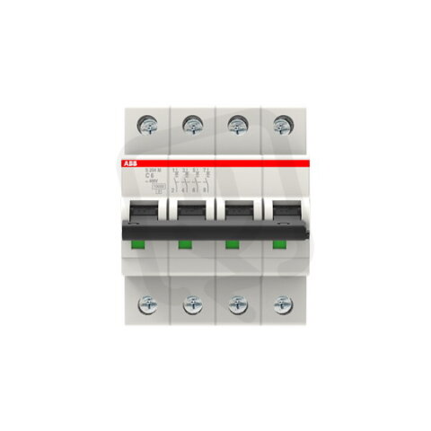 S204M-C6 4 fázový jistič 6 A char. C 10kA ABB 2CDS274001R0064
