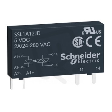 1fázové SSR 280 V AC 2 A 24 V DC SCHNEIDER SSL1A12BD