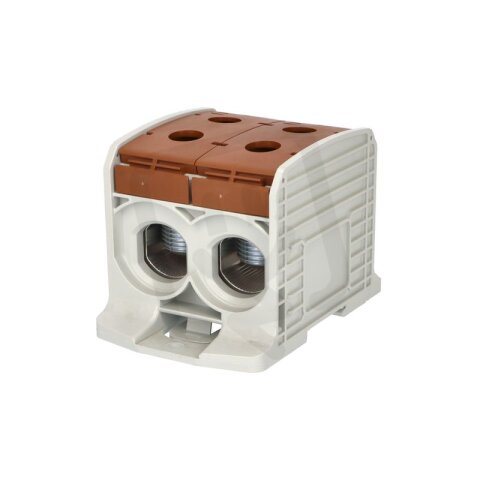 Svorka univerzální RKA 300 1/4 L B 520A 1P 4Xvstup AL/CU hnědá DIN/panel 1006058