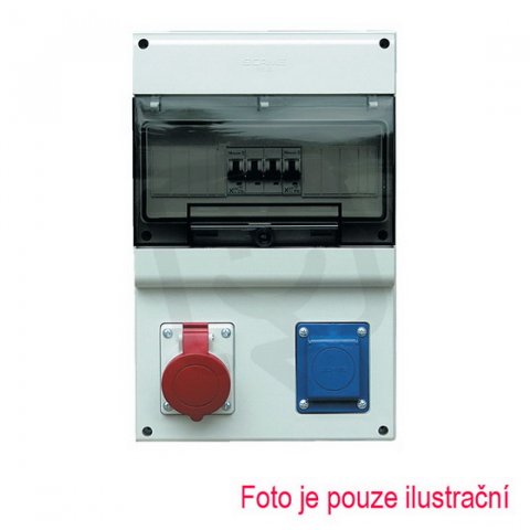 Zásuvková rozvodnice jištěná D331 1x16A/4p, 1x32A/4p SCAME D331.0011-1/4