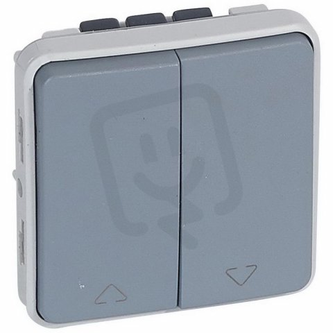 PLEXO 55 SPÍNAČ OVLÁDÁNÍ ŽALUZIÍ ŠEDÝ LEGRAND 069538
