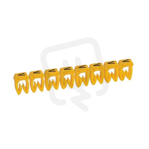 CAB3 PÁS ZNAČEK ''V'' ČERNÁ NA ŽLUTÉM POZADÍ 25KS PRO KABELÁŽ DO 0,5MM2