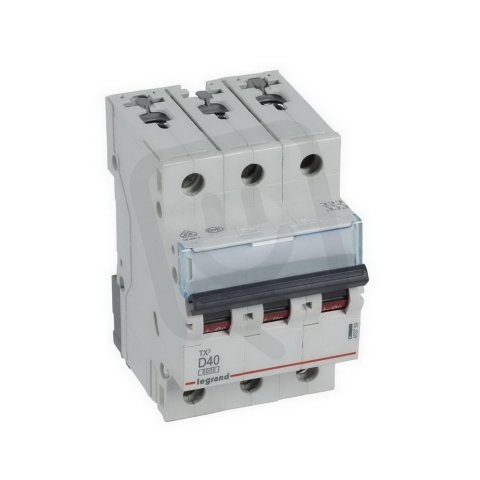 TX3 JISTIČ, 3 PÓLOVÝ, CHAR. D, 40A 6000A LEGRAND 403759