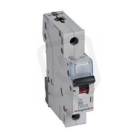 TX3 JISTIČ, 1 PÓLOVÝ, CHAR. B, 6A 6000A LEGRAND 403353