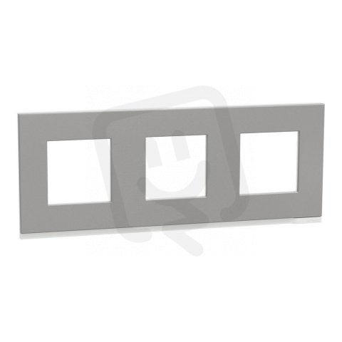 Unica Pure Krycí rámeček trojnásobný, Aluminium SCHNEIDER NU600680