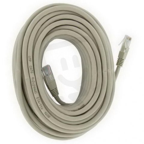 Síťový kabel CAT 6-UTP, s RJ 45 konektory, 15 m, šedý KOPP 33369552
