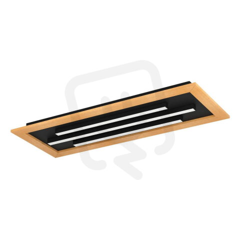 Stropní svítidlo TIRRENARA LED-CCT 780X305 černá/dřevo 22,9W IP20 EGLO 900604