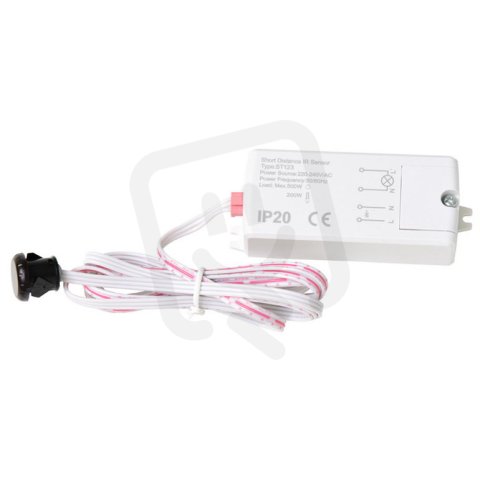 Senzor PIR,500W, 6cm, pohyb dveří ECOLITE EST123-BI