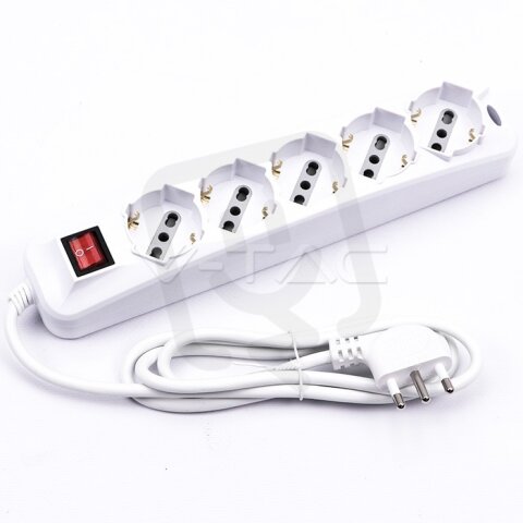 1,5m extension socket W/1 switch (polyba