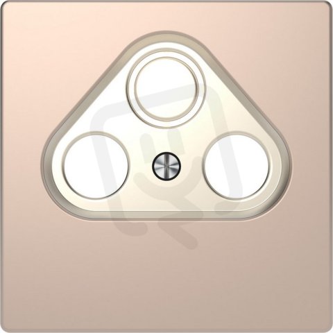 Centrální deska Merten D-Life pro anténní zásuvku 2/3 Brushed Gold MTN4123-6051