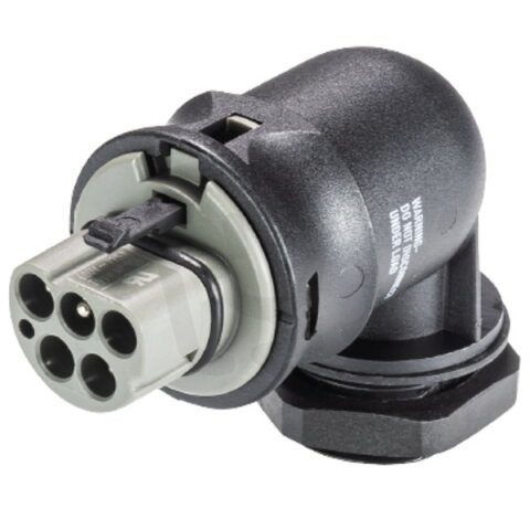 vidlice vestavná gesis RST, 5-pól, M25, šroubové svorky, úhlová 90°, šedá