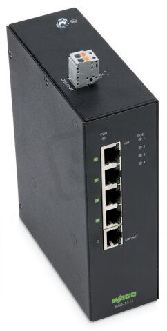 Průmyslový switch ECO 5 portů 1000Base-T Rozšířený rozsah teplot WAGO 852-1411