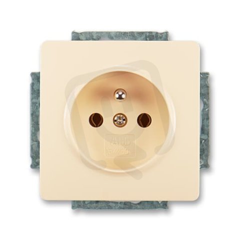 Zásuvka s ochranným kolíkem 5518G-A02349 C1 krémová Swing ABB